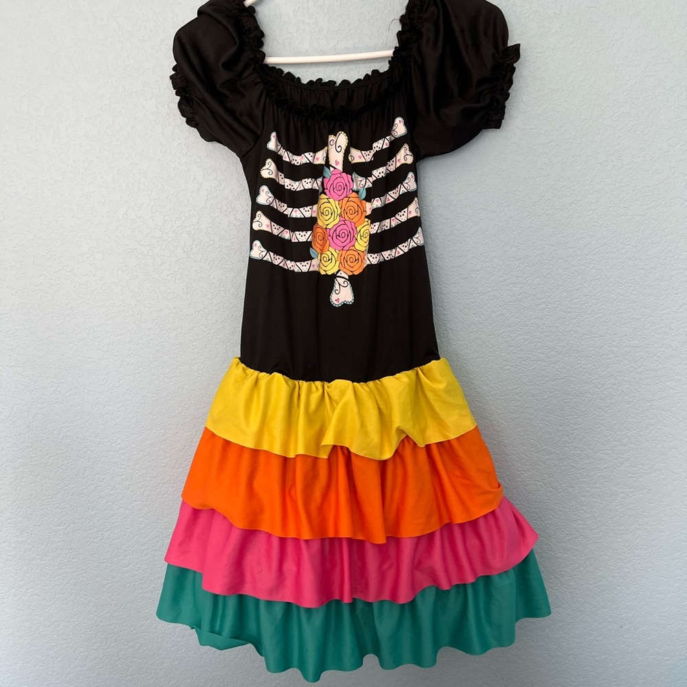 Girls’ Day of the Dead Costume Skeleton Dress